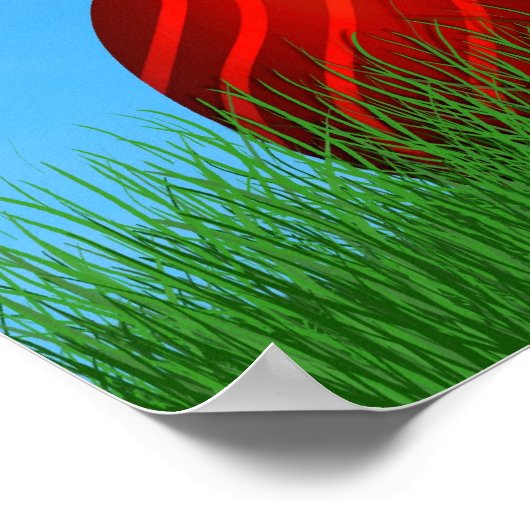 Bunte glückliche Ostereier Poster (Ecke)