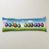 Bunte glückliche Ostereier Seitenschläferkissen (Rückseite)