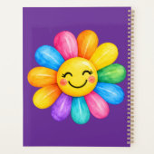 Bunte glückliche Regenbogenblume Planer (Rückseite)