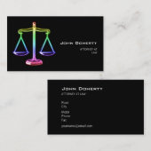 Bunte Glühen-Skalen von Gerechtigkeit Visitenkarte (Vorne/Hinten)