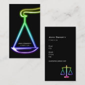 Bunte glühende Skalen des Rechtsanwalts der Visitenkarte (Vorne/Hinten)