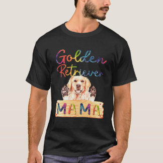 Bunte Golden Retriever Mama Hunde-Mutter T-Shirt