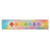 Bunte goldene Chakras Zusammensetzung Kurzer Tischläufer (Horizontal)