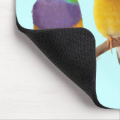 Bunte Gouldian Finke in den Pastellen Mousepad (Ecke)