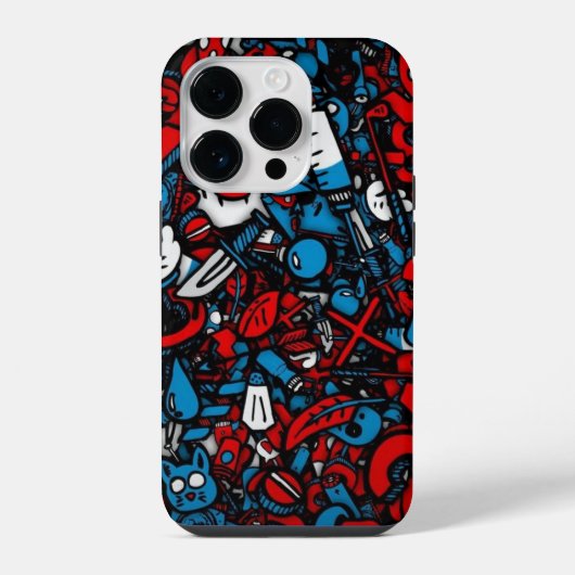 Bunte Graffiti iPhone Hülle (Rückseite)