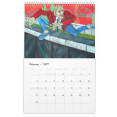 Bunte Graffiti-Malerei-Straßen-Kunst 2016 Kalender (Feb 2027)