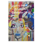 Bunte Graffiti-Malerei-Straßen-Kunst 2018 Kalender (Titelbild)