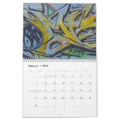 Bunte Graffiti-Malerei-Straßen-Kunst 2018 Kalender (Feb 2027)