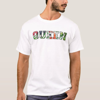 Bunte Graffiti-Text Queen T-Shirt