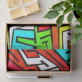 Bunte Graffitiillustration Seidenpapier (Geschenk)