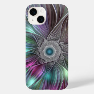Bunte große Blumen abstrakte trippige Fraktal-Kuns Case-Mate iPhone 14 Hülle