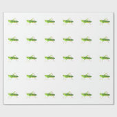 Bunte grüne Heuschrecke Geschenkpapier (Flach)