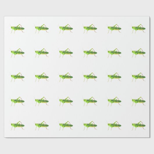 Bunte grüne Heuschrecke Geschenkpapier (Flach)