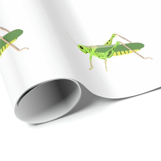 Bunte grüne Heuschrecke Geschenkpapier (Rolleneckpunkt)