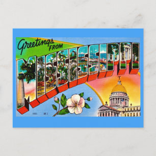 Bunte Grüße aus Mississippi  Postkarte