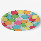 Bunte Gumball-Themenparty Gumball Party Pappteller (Schrägansicht)