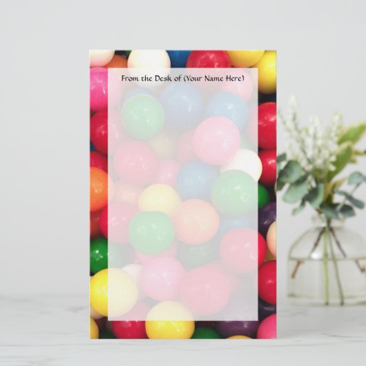 Bunte Gummi-Ball-Süßigkeit Briefpapier (Stehend Vorderseite)