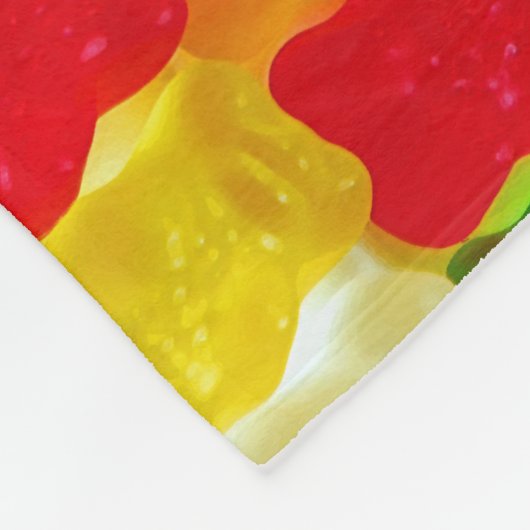 Bunte gummi Bärnsüßigkeit Fleecedecke (Ecke)
