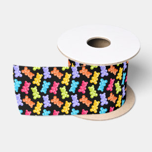Bunte Gummibärchen Satinband