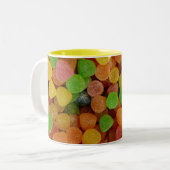 Bunte Gummibärchen Zweifarbige Tasse (Vorderseite Links)