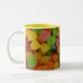 Bunte Gummibärchen Zweifarbige Tasse (Links)