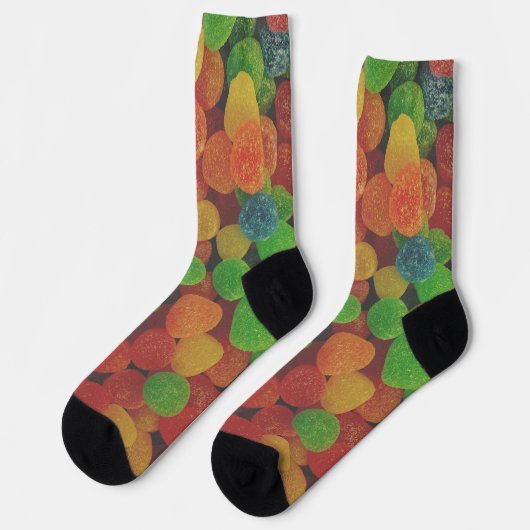 Bunte Gummibonbons Candy Quirky Socken (Linkes Detail)