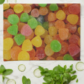 Bunte Gummibonbons Geschirrtuch (Gefaltet)