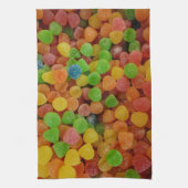 Bunte Gummibonbons Geschirrtuch (Vertikal)