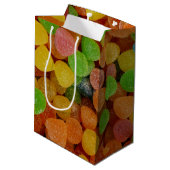 Bunte Gummibonbons Mittlere Geschenktüte (Rückseite Schrägansicht)
