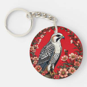 Bunte Gyrfalcon Bird Schlüsselanhänger