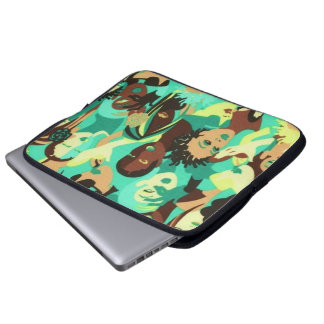 Bunte Haar-Entwurf Afrocentric Laptop-Hülse Laptopschutzhülle