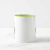 Bunte Hahn-Volksillustration Tasse (Zentrum)