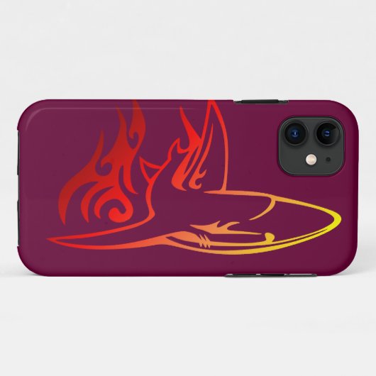 Bunte Haifisch-Kunst iPhone Hüllen (Rückseite (Horizontal))