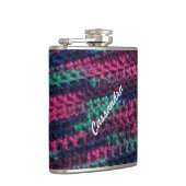 Bunte Häkelarbeit Flachmann (Rechts)