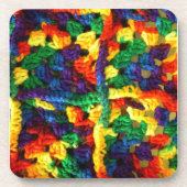 Bunte Häkelarbeit Untersetzer (Vorderseite)