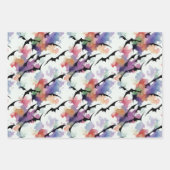 Bunte Halloween fallen Pumpkins Fledermäuse Aquare Geschenkpapier Set (Vorderseite 2)