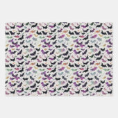 Bunte Halloween fallen Pumpkins Fledermäuse Aquare Geschenkpapier Set (Vorderseite)