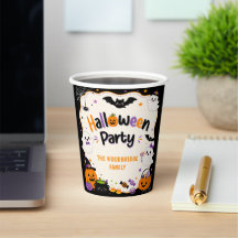 Bunte Halloween-Kostüme-Papierbecher