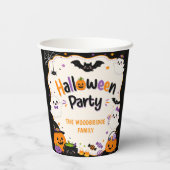 Bunte Halloween-Kostüme-Papierbecher Pappbecher (Rückseite)