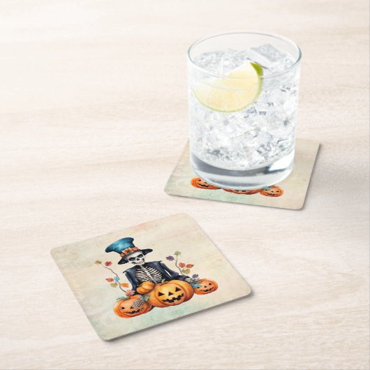 Bunte Halloween Skeleton Paper Untersetzer (Vor Ort)