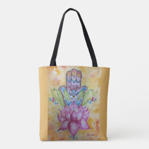 Bunte Hamsa Watercolor-Kunst-Tasche Tasche