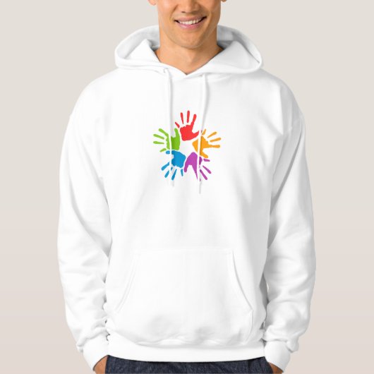 Bunte Hände Hoodie (Vorderseite)