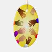 Bunte Hände Keramik Ornament (Rechts)