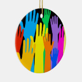 Bunte Hände Keramikornament (Rechts)
