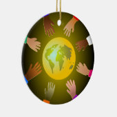 Bunte Hände Keramikornament (Rechts)