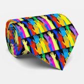 Bunte Hände Krawatte (Gerollt)