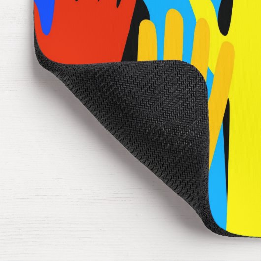 Bunte Hände Mousepad (Ecke)