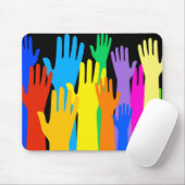 Bunte Hände Mousepad (Mit Mouse)