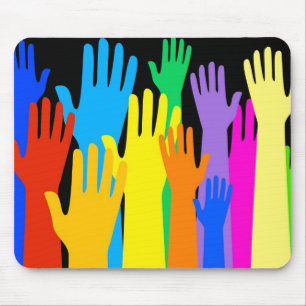 Bunte Hände Mousepad