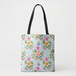 Bunte handgezeichnete Blumen Tasche